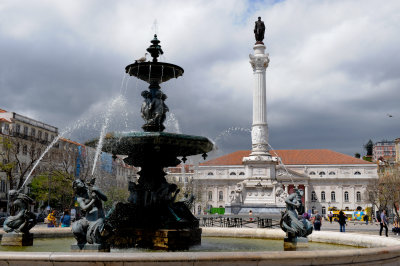 Rossio Square:  ( Or Pedro IV Square built in middle ages / Praca Dom Pedro )