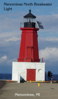 Menominee Breakwater Light tall summer