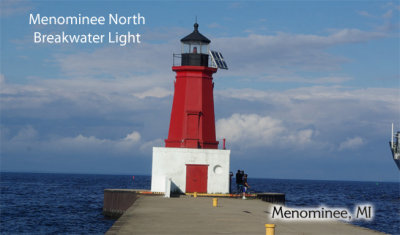 Menominee Breakwater Light wide summer