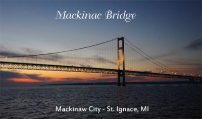 Mackinac Bridge sunset