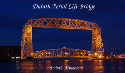 Duluth Ariel Lift Bridge night