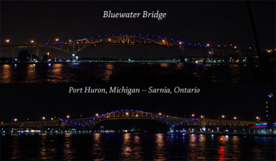 Bluewater Bridge night
