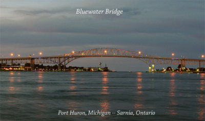 Bluewater Bridge dusk