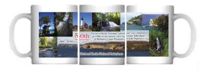 Pictured Rocks National Lakeshore 50 Anniversary multi pict mug