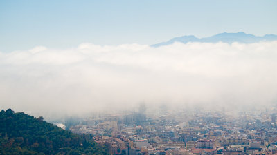 Mist over Malaga, from Monte San Cristobal