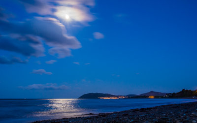 Moon over Killiney Beach