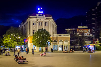 Evening in Peja's main square