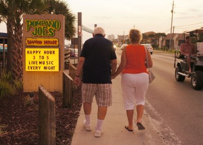 Pompano Joe's.  Fabulous food! An easy walk from our beach house.