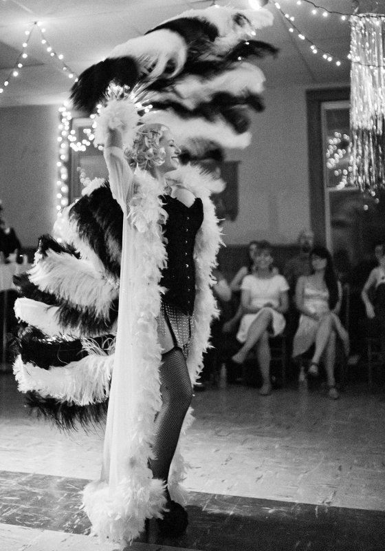 Susie Monroe fans OddFellows Hall