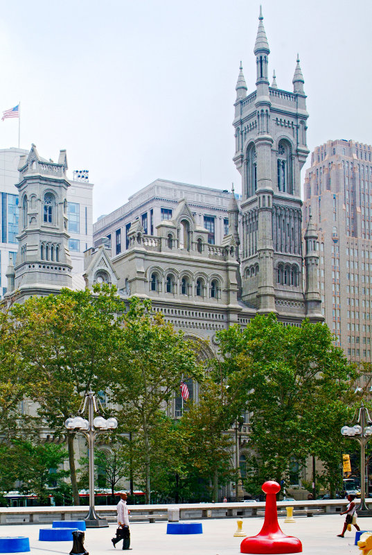 Masonic Temple from Muncipal Services Building plaza 01