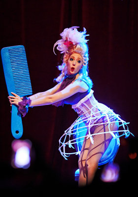 Abby Cadabra grooming Houston Burlesque Fest HOB