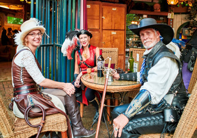 Three Musketeers taking a break