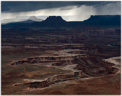 Storm approaching canyons in Utah