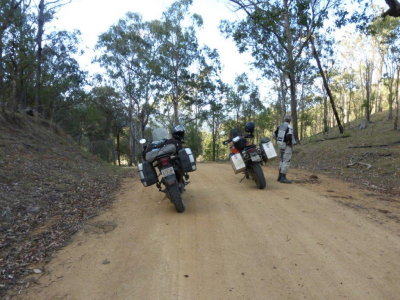 1404 Story Aussie Adventure Ride Lorraine 07 Having a break from the dust.jpg