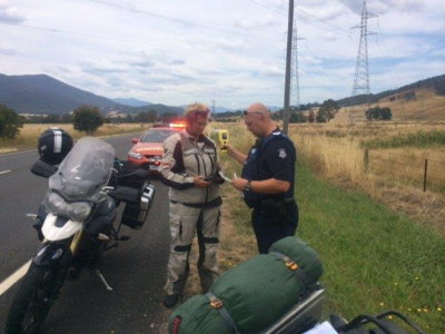 1404 Story Aussie Adventure Ride Lorraine 09 Getting breathalysed.jpg