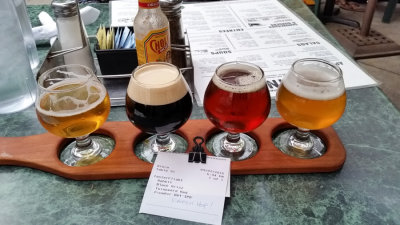 Tasting at the Carver Brewing Co.