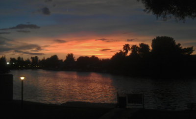 Sunset over Tempe Lakes