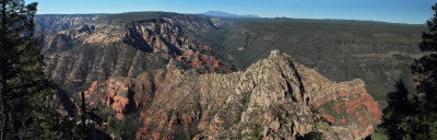 View through Oak Creek Canyon from Wilson Mtn summit