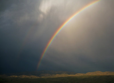 Nice double rainbow north of Globe