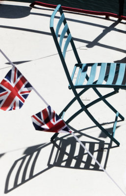Chair and flags and shadows 