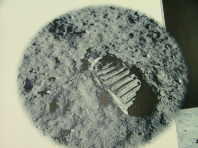 First footstep on the moon