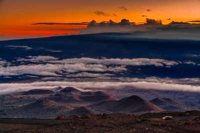 Mauna Kea summit at twilight