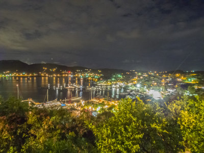 Night view of Falmouth Harbour