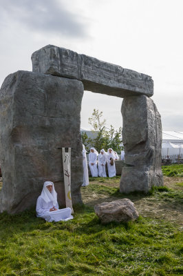 Drivers Club entrance - full size Stonehenge replica