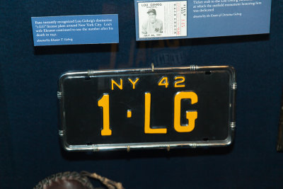 Lou Gehrig's license plate