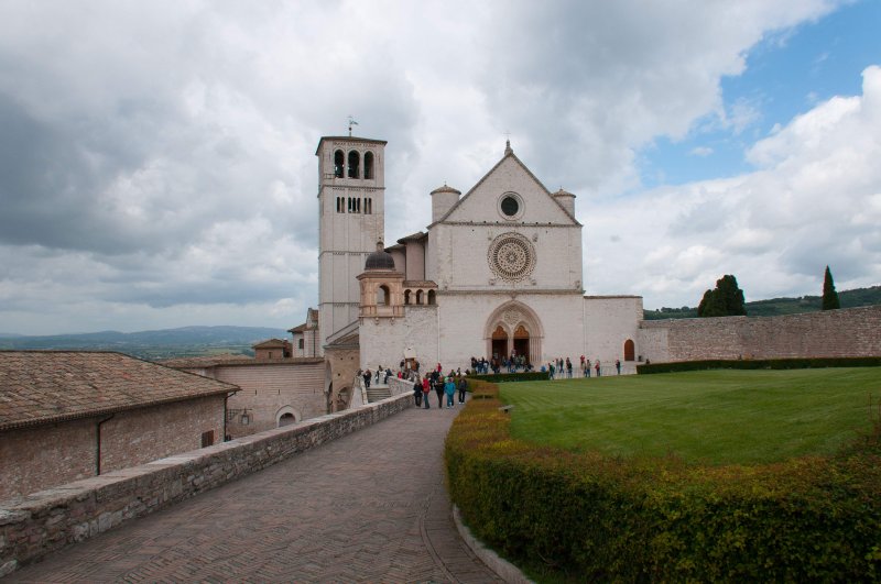 We Exited the Basilica from the Upper Level