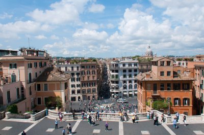 Looking Down From the Spanish Steps