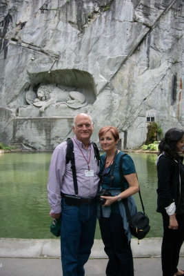 The Dying Lion of Lucerne was hewn out of stone on site and commemorates the fallen Swiss guardsmen who died in 1792