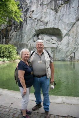 The Dying Lion of Lucerne was hewn out of stone on site and commemorates the fallen Swiss guardsmen who died in 1792
