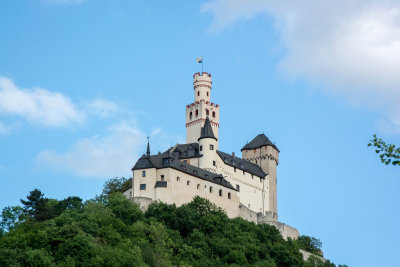 Marksburg Castle from below.