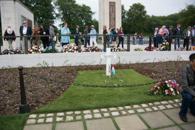 George S. Patton's grave at the Luxembourg American Cemetery.