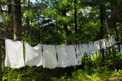 Hanging Out to Dry at Camp