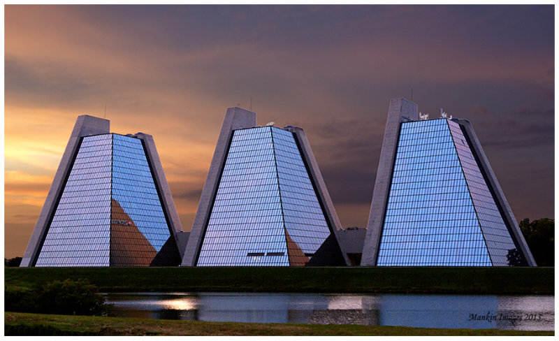 The Pyramids at twilight, Indianapolis