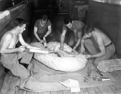 Kwaj 1945 parachute maint loft