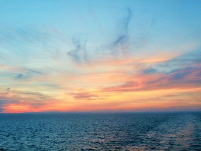 Sunset at Sea, Atlantic Ocean - June 2015