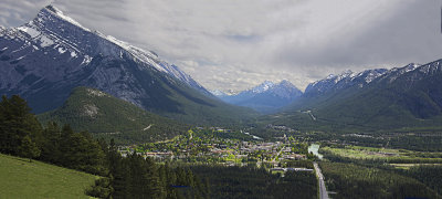 View of Banff from Mt Norquay