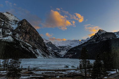 Sunset over Lake Louise