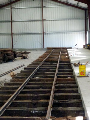 Track inside the carbarn 