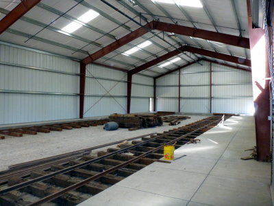 Track inside the carbarn 