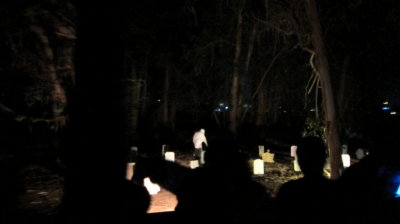 Ghouls Walk the village graveyard