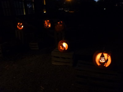 Spooky Jack-0-Lanterns just show up at the Station