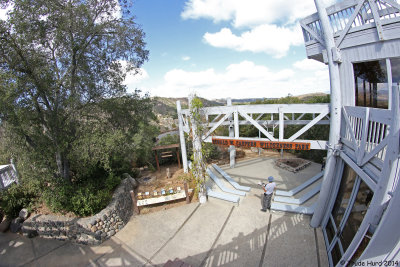 Caspers Nature Center with feeders to left
