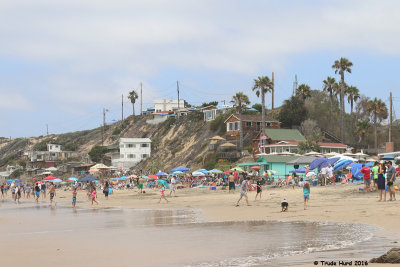 Beach overcrowded wtih holiday visitors
