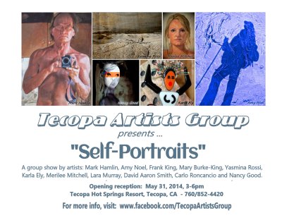 Tecopa Artists Group show:  Self-Portraits