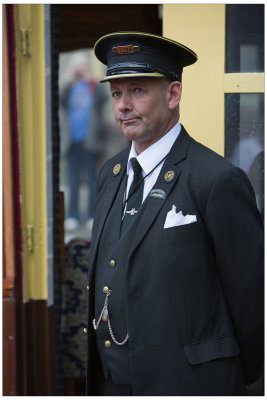 Guard on the Llangollen Railway.