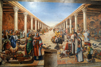 Artist's representation of the Cardo ( main street ) during late Roman-Byzantine times